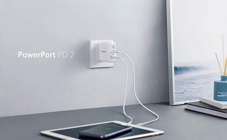 Anker 33W PowerPort PD+2 Dual Port Wall Charger 