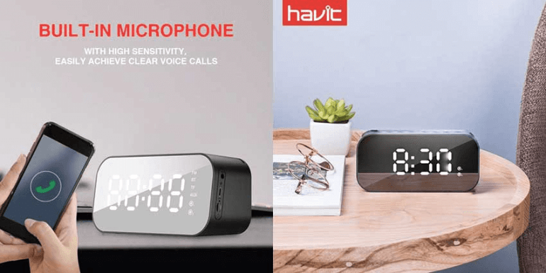 HAVIT M3/mx701 Wireless Bluetooth Speaker with Alarm Clock Radio