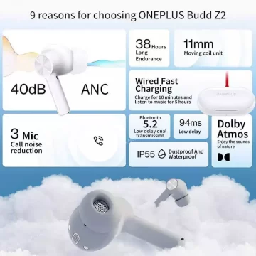 Oneplus Buds Z2 True Wireless Earbuds