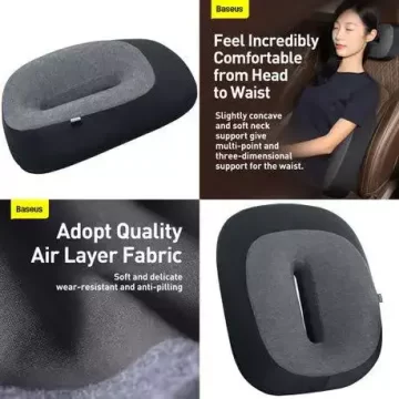 Baseus Floating Car Waist Pillow Lumbar Support Foam Seat Cover (Headrest + Waist Pillow)