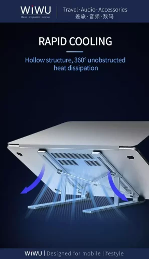 WiWU S400 Folding Adjustable Aluminum Durable Laptop Stand