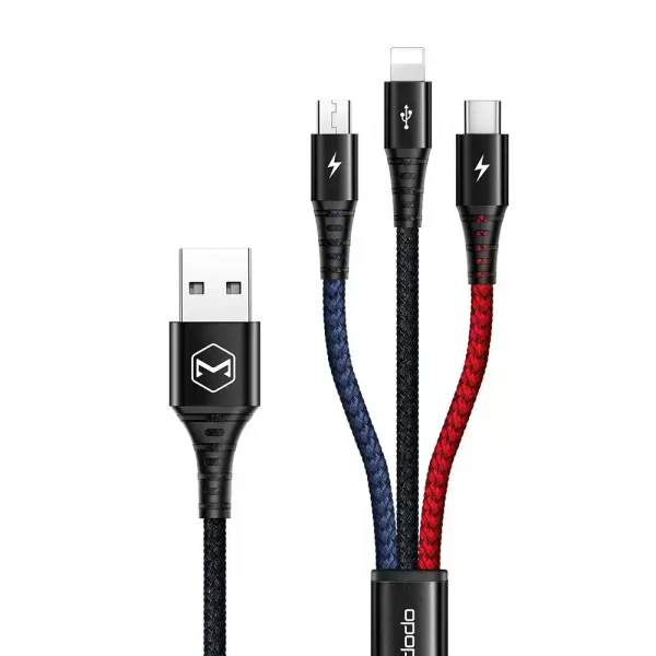 MCDODO 3in1 Superfast 5A Braided Charging Cable