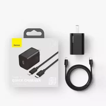 Baseus 20W PD Super Si Quick Charger With Type C to Lightning Cable 1M