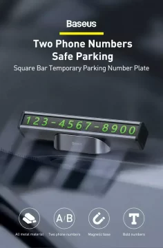 Baseus Square Bar Temporary Parking Number Plate