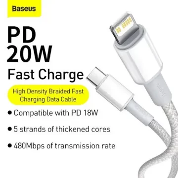 Baseus High Density Braided Fast Charging Data Cable Type C To iphone PD 20W 