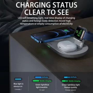 Mcdodo 3 in 1 15W Fast Wireless Charger Pad