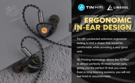 TIN HIFI T3 Plus 10mm LCP Diaphragm Hi-Fi Earphone